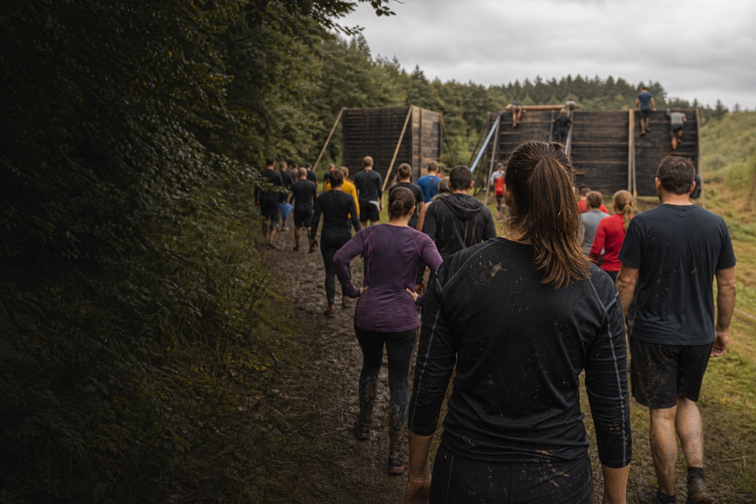 Obstacle race start area