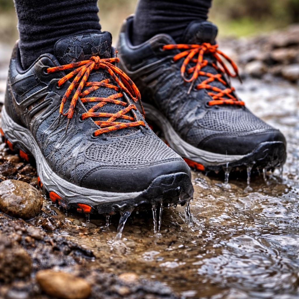 OCR shoes after a water obstacle