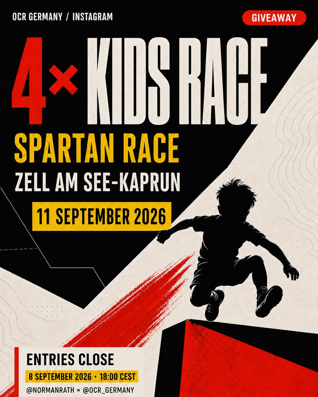 Giveaway with four Kids Race entries for Spartan Race Zell am See-Kaprun